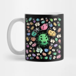 Corona virus cartoon character colorful Mug